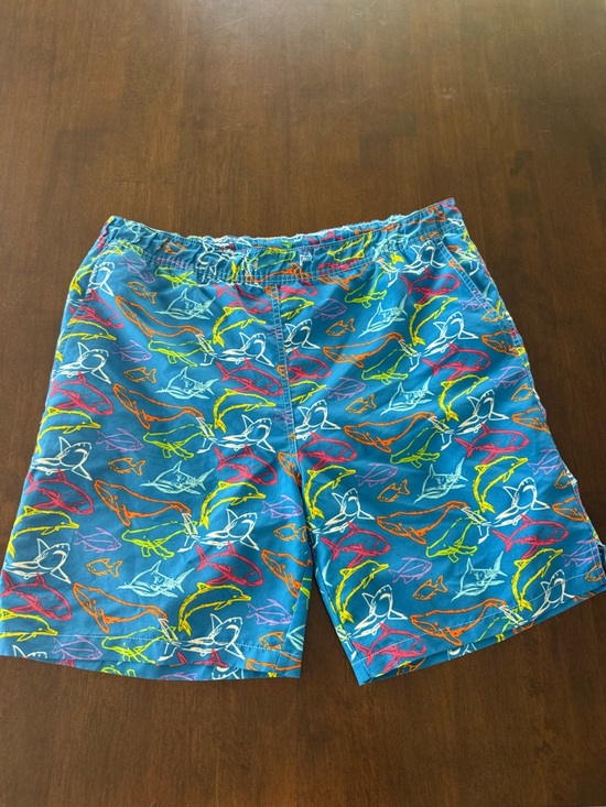 Peter Millar Other - Peter Millar Shark Print Swim Trunks Blue Multicolor Size By Measurements